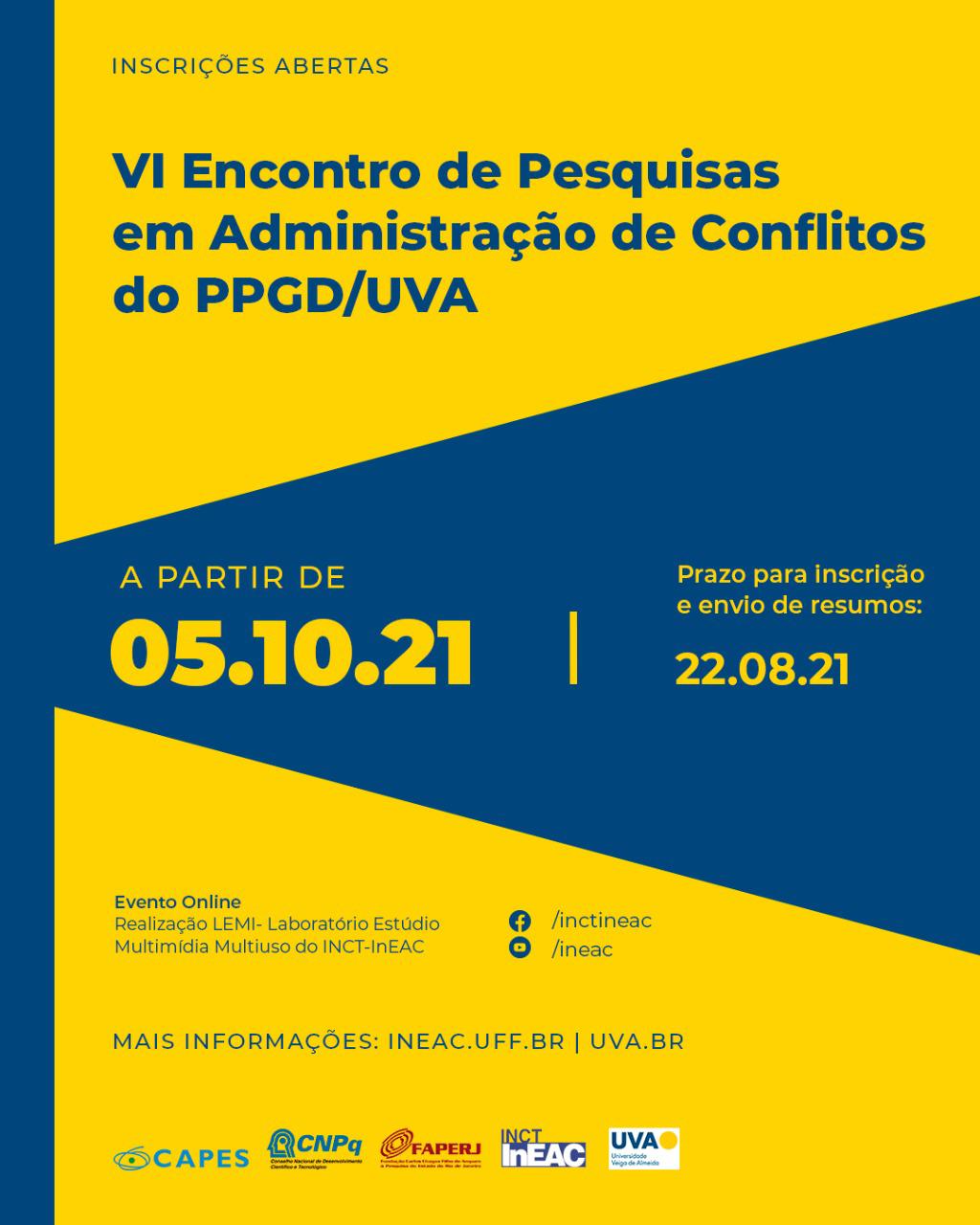 VI Encontro de Pesquisa sobre Administração de Conflitos no PPGD/UVA